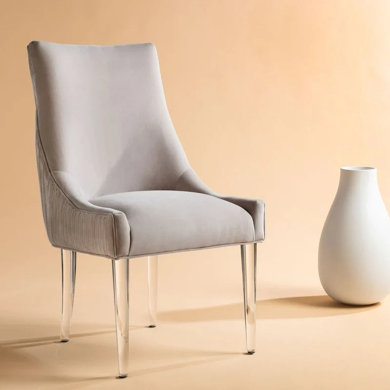 SAFAVIEH Couture Vesile Acrylic Leg Dining Chair - 22W x 28D x 38H