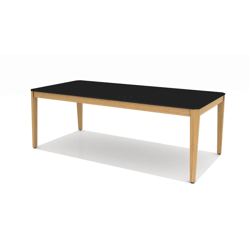 Table à manger d'intérieur moderne avec pieds en bois d'eucalyptus certifié FSC