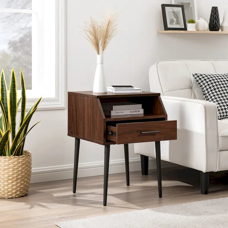 Table d'appoint ronde contemporaine minimaliste – Table d'appoint moderne pour salon