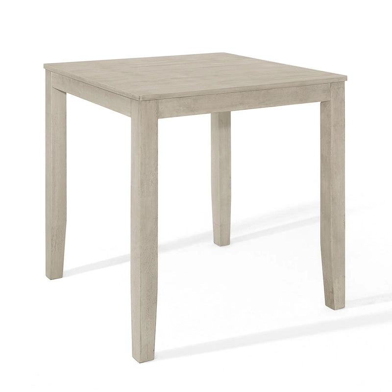 Table à manger hauteur comptoir gris aux lignes épurées – Design moderne et minimaliste avec cadre robuste | Table de cuisine et de bar