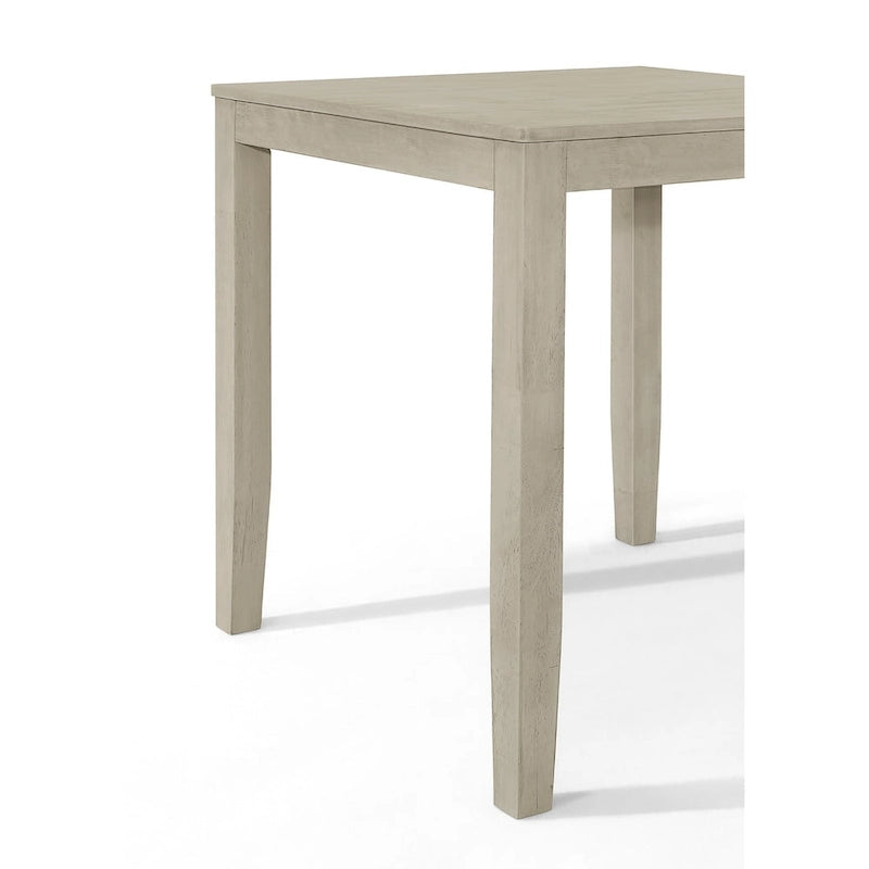 Table à manger hauteur comptoir gris aux lignes épurées – Design moderne et minimaliste avec cadre robuste | Table de cuisine et de bar
