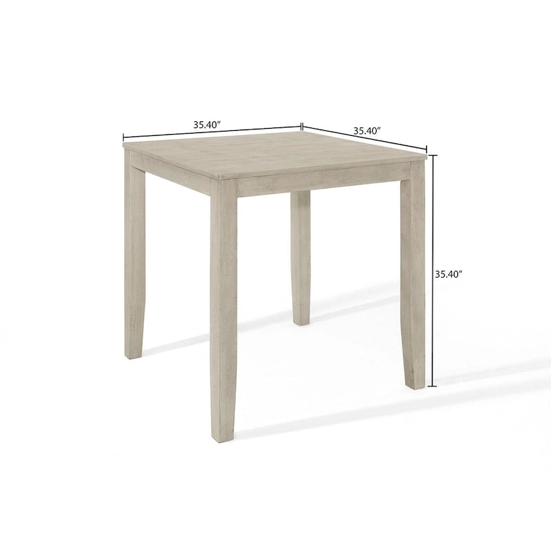 Table à manger hauteur comptoir gris aux lignes épurées – Design moderne et minimaliste avec cadre robuste | Table de cuisine et de bar