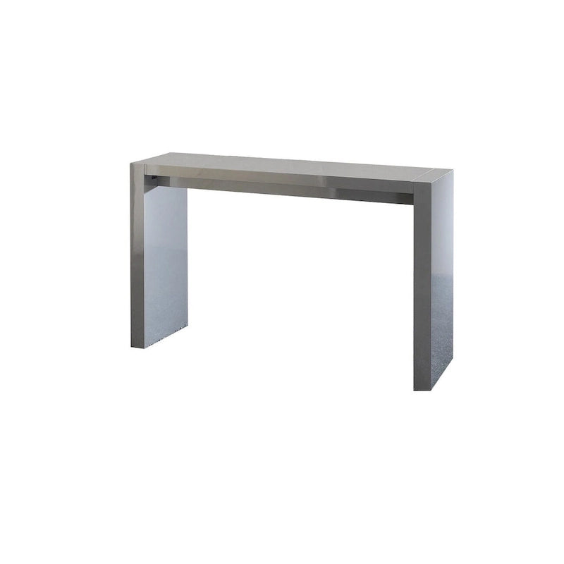 Table de bar de salle à manger en MDF laqué – Table de cuisine hauteur comptoir avec finition brillante, style minimaliste moderne