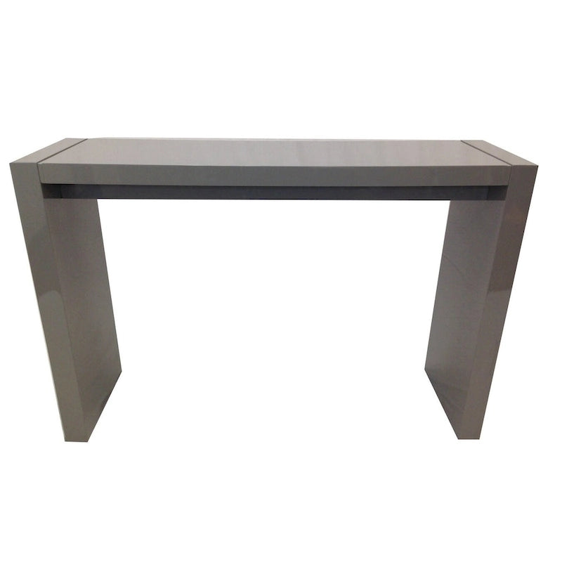 Table de bar de salle à manger en MDF laqué – Table de cuisine hauteur comptoir avec finition brillante, style minimaliste moderne