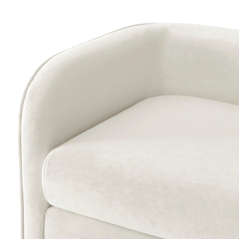 Banc de chambre tapissé de velours avec cadre en bois massif