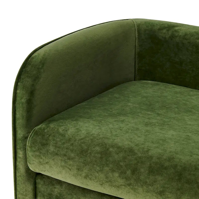 Banc de chambre tapissé de velours avec cadre en bois massif