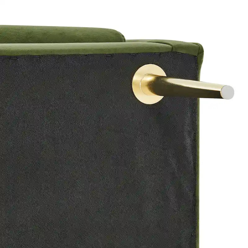 Banc de chambre tapissé de velours avec cadre en bois massif