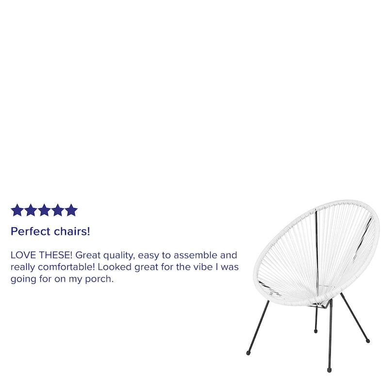 Fauteuil bas Papasan en rotin et élastique – Capacité de 200 kg, chaise d'appoint intérieur/extérieur