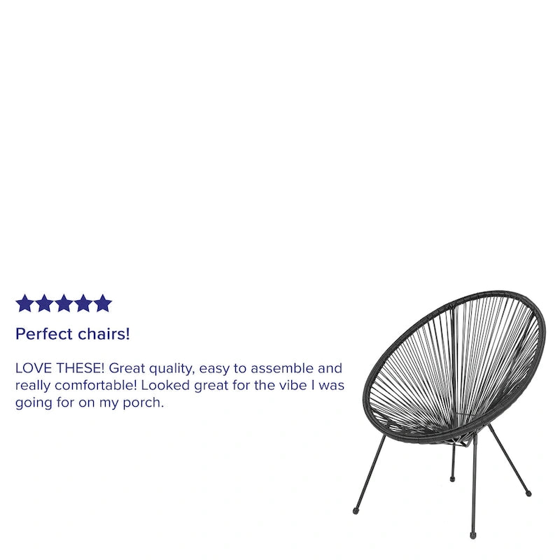Fauteuil bas Papasan en rotin et élastique – Capacité de 200 kg, chaise d'appoint intérieur/extérieur