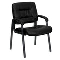 Fauteuil de réception lounge "Executive" en cuir souple avec cadre gris titane
