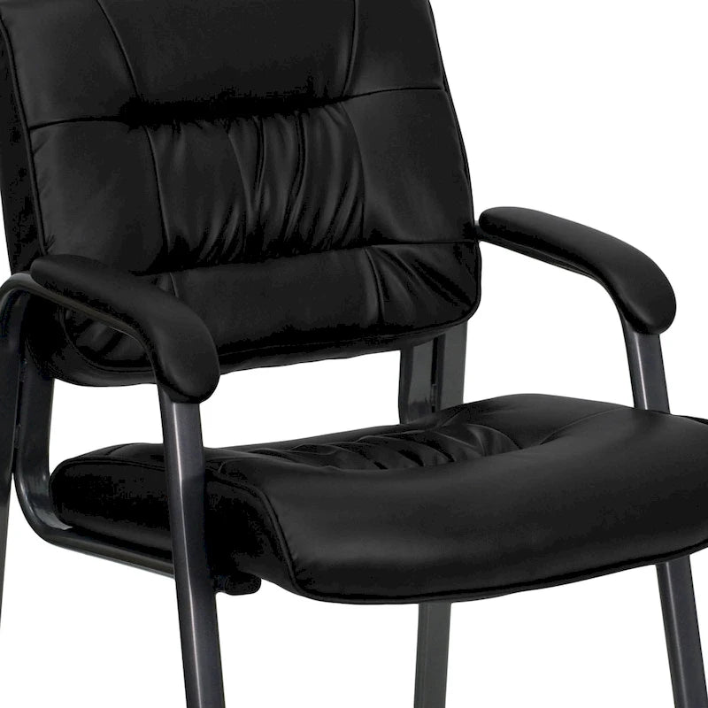 Fauteuil de réception lounge "Executive" en cuir souple avec cadre gris titane