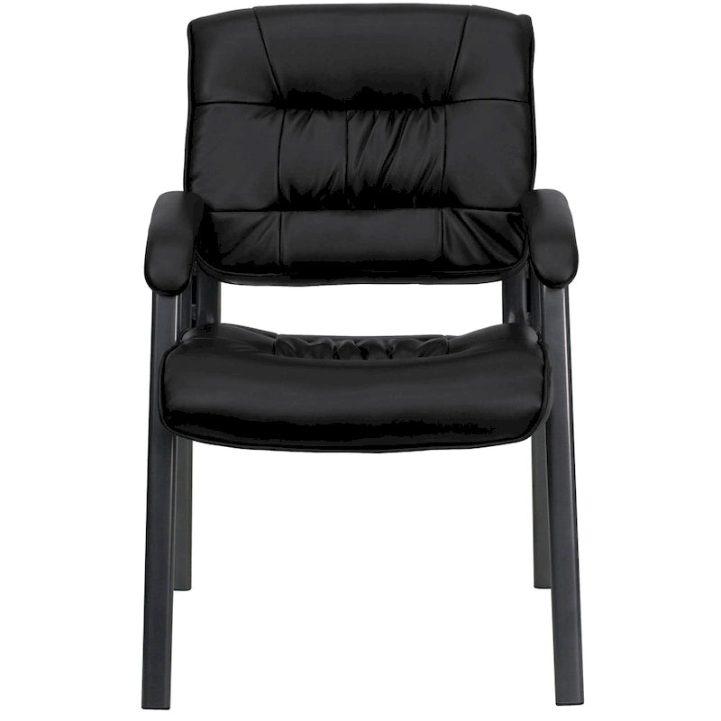 Fauteuil de réception lounge "Executive" en cuir souple avec cadre gris titane