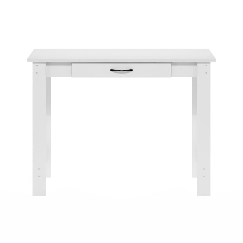 Bureau blanc avec tiroir de rangement – Bureau d'ordinateur moderne et compact pour la maison ou le bureau