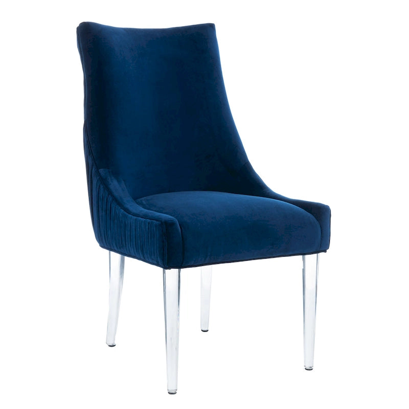 Chaise de salle à manger à pieds acryliques 22L x 28P x 38H