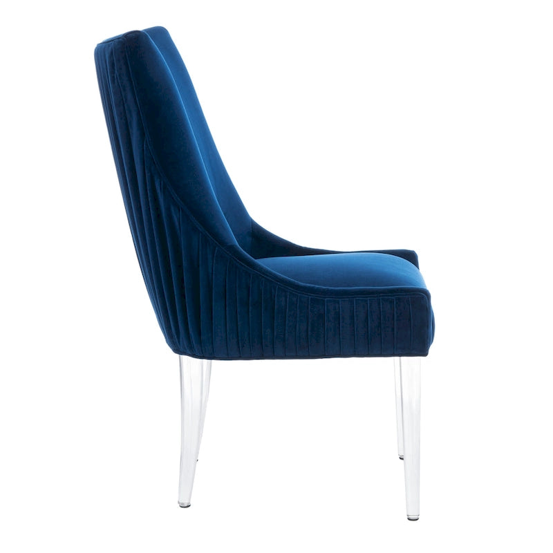 Chaise de salle à manger à pieds acryliques 22L x 28P x 38H