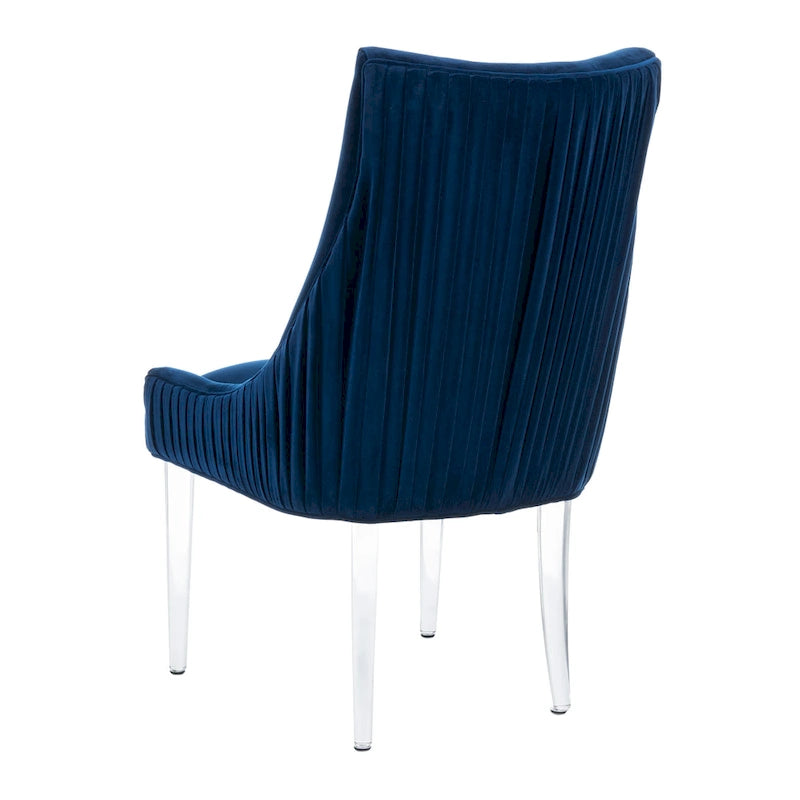 Chaise de salle à manger à pieds acryliques 22L x 28P x 38H