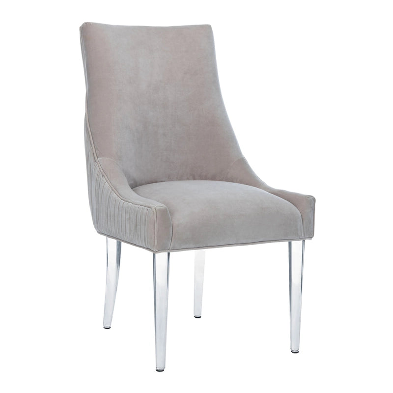 Chaise de salle à manger à pieds acryliques 22L x 28P x 38H