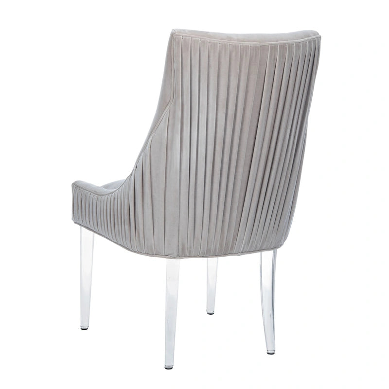 Chaise de salle à manger à pieds acryliques 22L x 28P x 38H