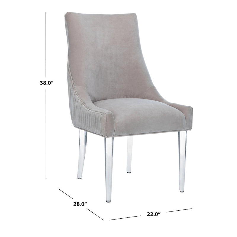 Chaise de salle à manger à pieds acryliques 22L x 28P x 38H