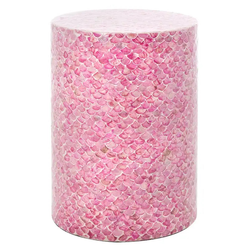 Table d'appoint ronde rose foncé 13,8 l x 13,8 L x 19,7 H 14Lx14Px20H