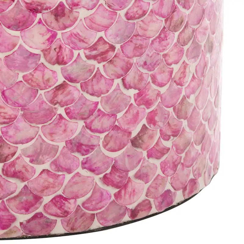 Table d'appoint ronde rose foncé 13,8 l x 13,8 L x 19,7 H 14Lx14Px20H