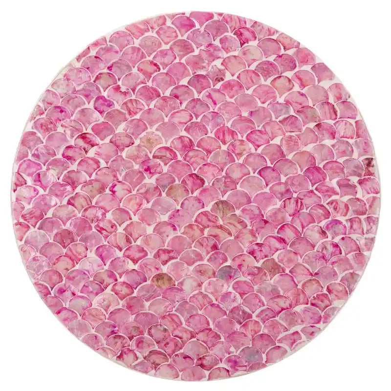 Table d'appoint ronde rose foncé 13,8 l x 13,8 L x 19,7 H 14Lx14Px20H