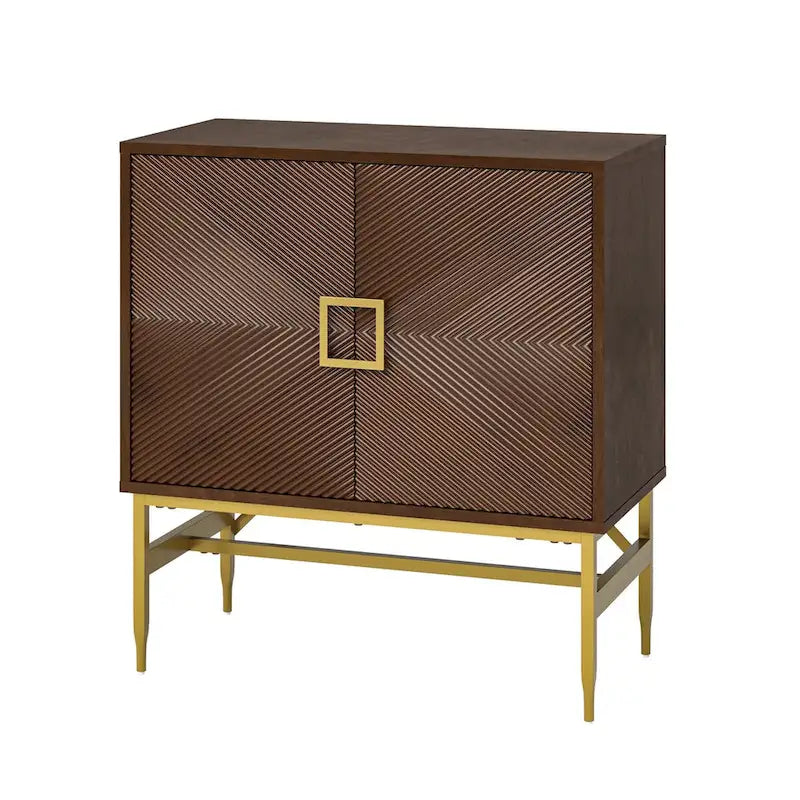 Meuble d'appoint moderne à 2 portes de 86 cm de hauteur avec étagères réglables