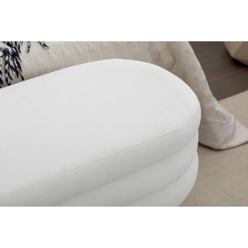 Banc de rangement capitonné avec pieds en bois massif – Banquette de chambre bout de lit capitonnée avec compartiment de rangement dissimulé
