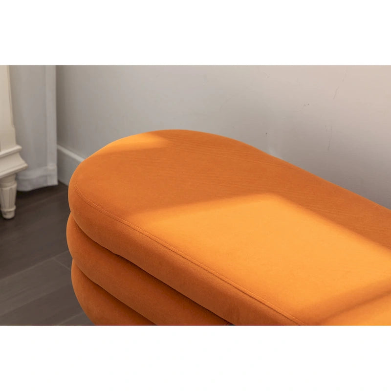Banc de rangement capitonné avec pieds en bois massif – Banquette de chambre bout de lit capitonnée avec compartiment de rangement dissimulé