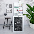 Utopia Alley Fold Down Desk Table Wall Cabinet With Chalkboard, White