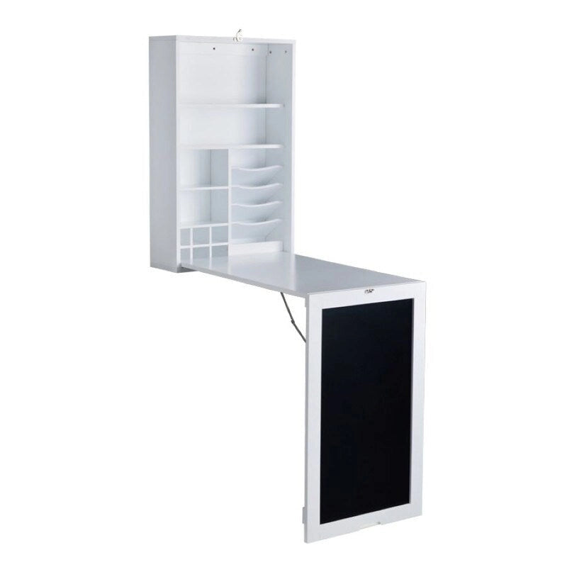 Table murale rabattable avec tableau noir, blanche