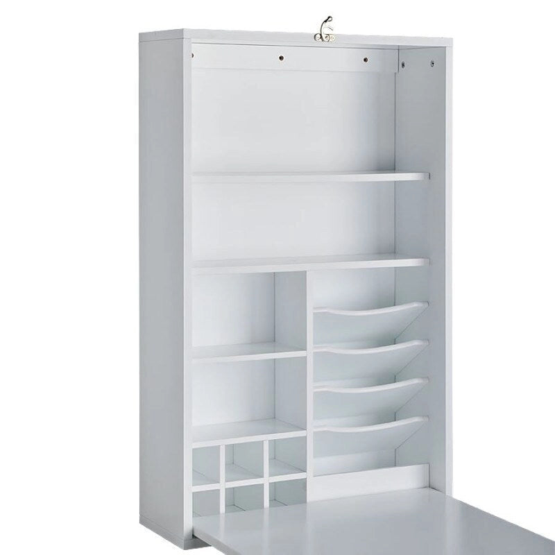 Table murale rabattable avec tableau noir, blanche