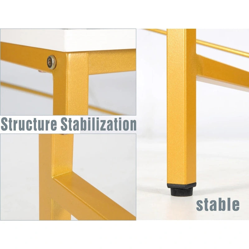 Bureau de 48 po avec tiroirs, grande station de travail contemporaine avec rangement pour ordinateur portable et de bureau
