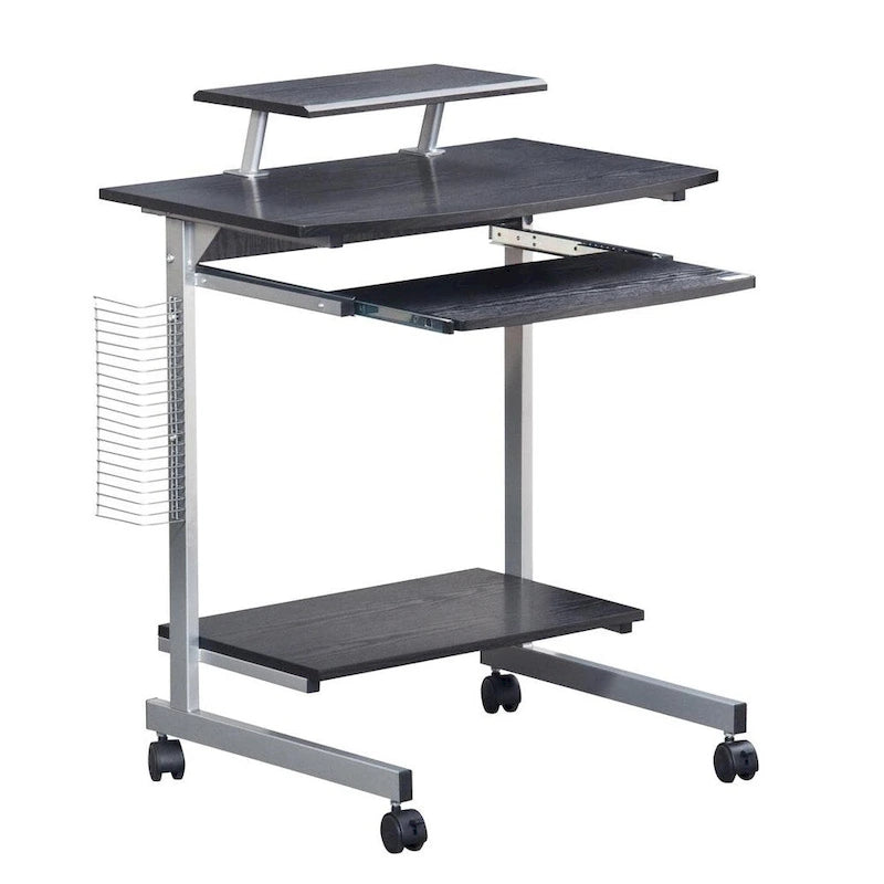 Bureau d'ordinateur compact et ergonomique – Poste de travail domestique avec étagère de rangement, style moderne