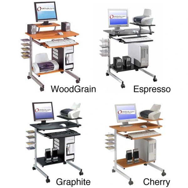 Bureau d'ordinateur compact et ergonomique – Poste de travail domestique avec étagère de rangement, style moderne
