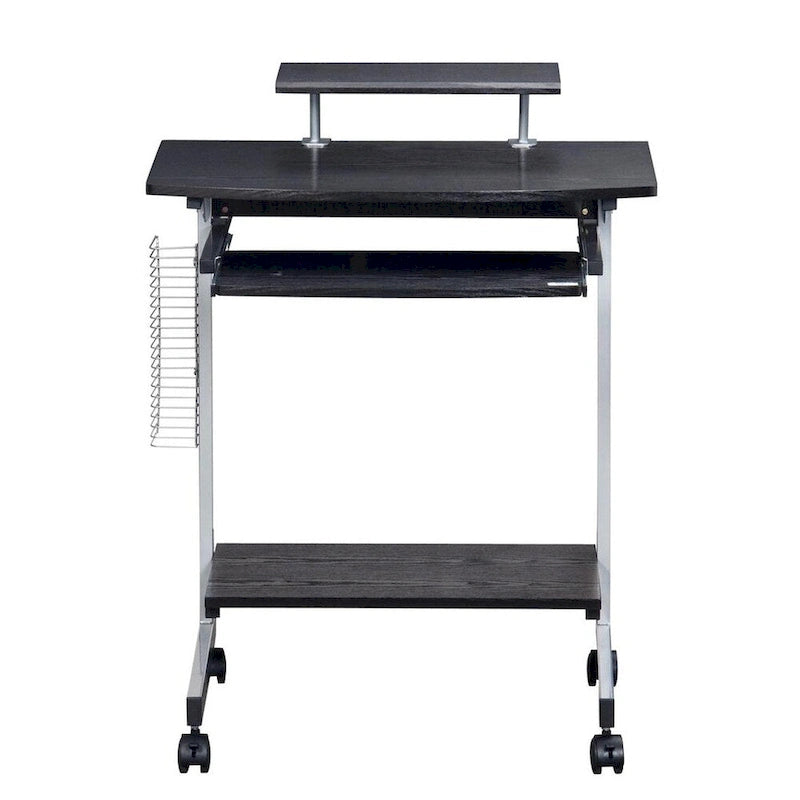 Bureau d'ordinateur compact et ergonomique – Poste de travail domestique avec étagère de rangement, style moderne