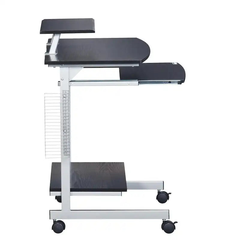 Bureau d'ordinateur compact et ergonomique – Poste de travail domestique avec étagère de rangement, style moderne